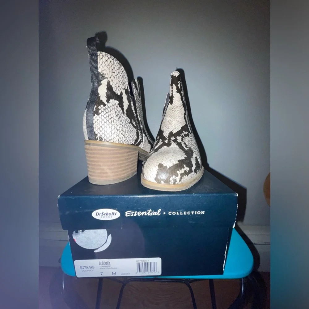 ♠️Dr. Scholl's Women's Snake Print Ankle Boots